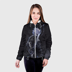 Куртка с капюшоном женская Metal Gear Rising - В дыму, цвет: 3D-белый — фото 2