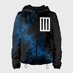Куртка с капюшоном женская Paramore звуковая волна, цвет: 3D-черный