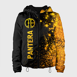 Куртка с капюшоном женская Pantera - gold gradient: по-вертикали, цвет: 3D-черный