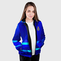 Куртка с капюшоном женская Реал Мадрид фк эмблема, цвет: 3D-черный — фото 2