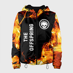 Куртка с капюшоном женская The Offspring и пылающий огонь, цвет: 3D-черный