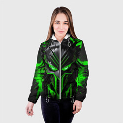 Куртка с капюшоном женская Неоновый мститель, цвет: 3D-белый — фото 2