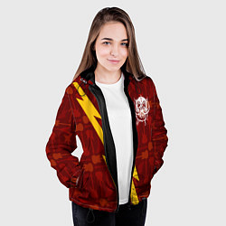 Куртка с капюшоном женская Motorhead гитары и молния, цвет: 3D-черный — фото 2