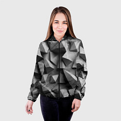 Куртка с капюшоном женская Белокаменный паттерн, цвет: 3D-черный — фото 2