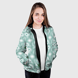 Куртка с капюшоном женская Астра - поле цветов, цвет: 3D-черный — фото 2