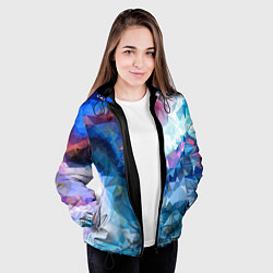 Куртка с капюшоном женская Blue mosaic, цвет: 3D-черный — фото 2