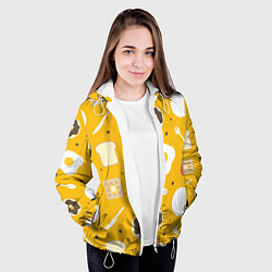 Куртка с капюшоном женская Вкусный завтрак, цвет: 3D-белый — фото 2