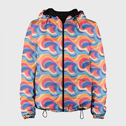 Женская куртка Абстрактные волны яркие цвета