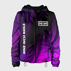 Куртка с капюшоном женская Nine Inch Nails violet plasma, цвет: 3D-черный