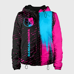 Куртка с капюшоном женская Danganronpa - neon gradient: по-вертикали, цвет: 3D-черный