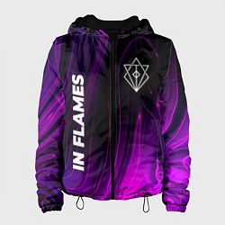 Куртка с капюшоном женская In Flames violet plasma, цвет: 3D-черный