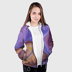 Куртка с капюшоном женская Violet fantasy, цвет: 3D-белый — фото 2