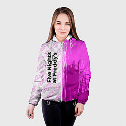 Куртка с капюшоном женская FNAF pro gaming: по-вертикали, цвет: 3D-белый — фото 2