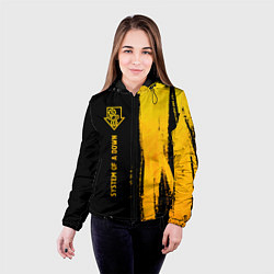 Куртка с капюшоном женская System of a Down - gold gradient: по-вертикали, цвет: 3D-черный — фото 2