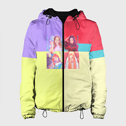 Куртка с капюшоном женская Блек Пинк - разноцветный, цвет: 3D-черный