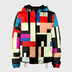 Куртка с капюшоном женская Кубическое измерение, цвет: 3D-черный
