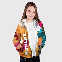 Куртка с капюшоном женская Roblox Logo Color, цвет: 3D-белый — фото 2