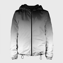Куртка с капюшоном женская Black and white gradient, цвет: 3D-черный