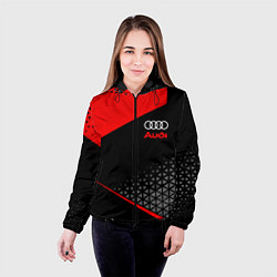 Куртка с капюшоном женская Ауди - sportwear, цвет: 3D-черный — фото 2