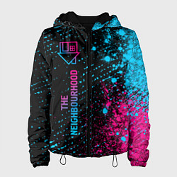 Куртка с капюшоном женская The Neighbourhood - neon gradient: по-вертикали, цвет: 3D-черный