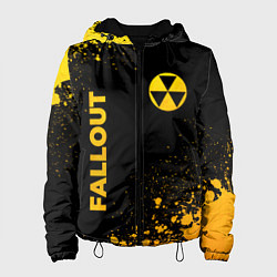 Женская куртка Fallout - gold gradient: надпись, символ