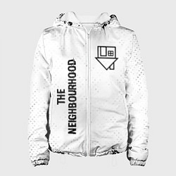 Куртка с капюшоном женская The Neighbourhood glitch на светлом фоне: надпись,, цвет: 3D-белый