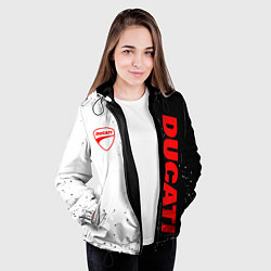Куртка с капюшоном женская Ducati - двоичный, цвет: 3D-черный — фото 2