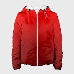 Куртка с капюшоном женская Градиент красный тёмный, цвет: 3D-белый