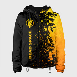 Куртка с капюшоном женская Dead Space - gold gradient: по-вертикали, цвет: 3D-черный