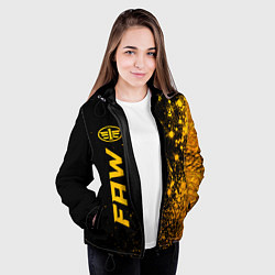 Куртка с капюшоном женская FAW - gold gradient: по-вертикали, цвет: 3D-черный — фото 2