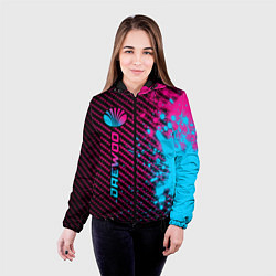 Куртка с капюшоном женская Daewoo - neon gradient: по-вертикали, цвет: 3D-черный — фото 2