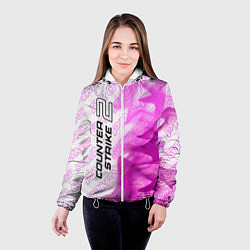 Куртка с капюшоном женская Counter-Strike 2 pro gaming: по-вертикали, цвет: 3D-белый — фото 2