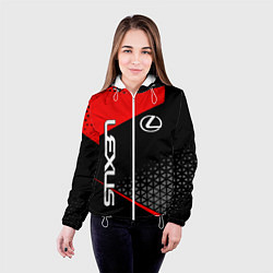Куртка с капюшоном женская Lexus - red sportwear, цвет: 3D-белый — фото 2