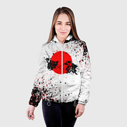 Куртка с капюшоном женская Два самурая, цвет: 3D-белый — фото 2