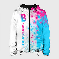 Куртка с капюшоном женская Beastars neon gradient style: по-вертикали, цвет: 3D-черный