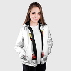 Куртка с капюшоном женская Porsche car, цвет: 3D-черный — фото 2