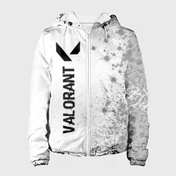 Куртка с капюшоном женская Valorant glitch на светлом фоне: по-вертикали, цвет: 3D-белый