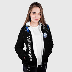 Куртка с капюшоном женская Volkswagen - blue technology, цвет: 3D-белый — фото 2
