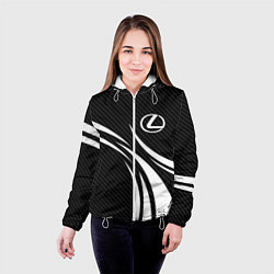 Куртка с капюшоном женская Lexus - carbon line, цвет: 3D-белый — фото 2