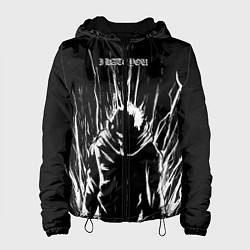 Куртка с капюшоном женская Итадори в ярости - Магическая битва, цвет: 3D-черный
