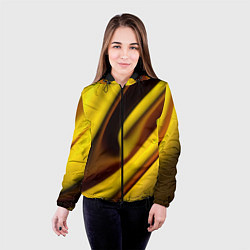 Куртка с капюшоном женская Желтая футболка, цвет: 3D-черный — фото 2