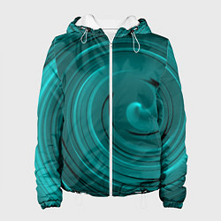 Куртка с капюшоном женская Малахитовый вихрь, цвет: 3D-белый