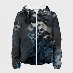 Куртка с капюшоном женская Каменная текстура, цвет: 3D-белый