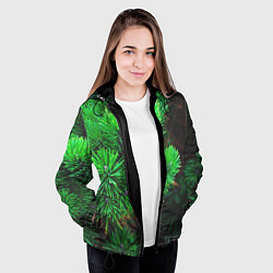 Куртка с капюшоном женская Зелёный лес России, цвет: 3D-черный — фото 2