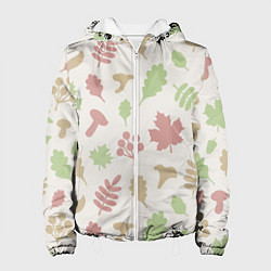 Куртка с капюшоном женская Осень - бежевый 3, цвет: 3D-белый