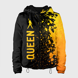 Куртка с капюшоном женская Queen - gold gradient по-вертикали, цвет: 3D-черный