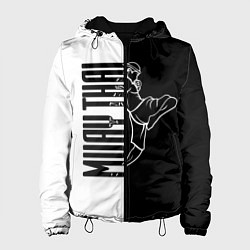 Куртка с капюшоном женская Muay-Thai, цвет: 3D-черный