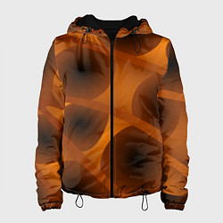 Куртка с капюшоном женская Шоколадные овалы, цвет: 3D-черный