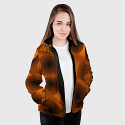 Куртка с капюшоном женская Шоколадные овалы, цвет: 3D-черный — фото 2