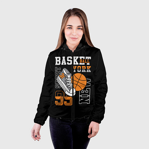 Женская куртка Basketball New York / 3D-Черный – фото 4